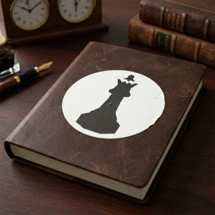 Pegatinas negros del pedazo de ajedrez