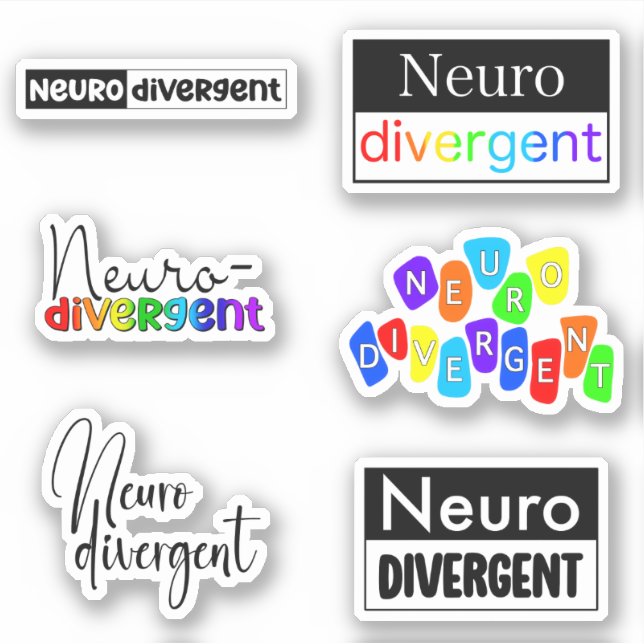 Pegatinas neurodivergentes Hoja de Pegatina/paquet (Anverso)