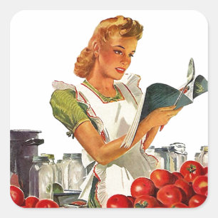 Pegatinas Notas Canning Jar Square Gifts Kitchen