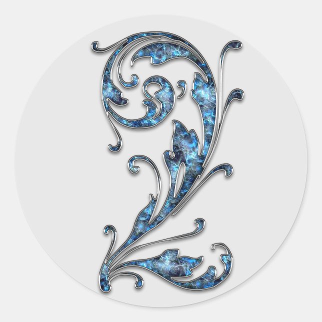 pegatinas número 2 de monograma (Anverso)