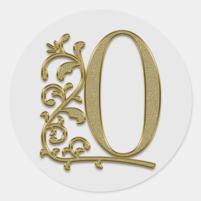 pegatinas O iniciales de monograma (Anverso)