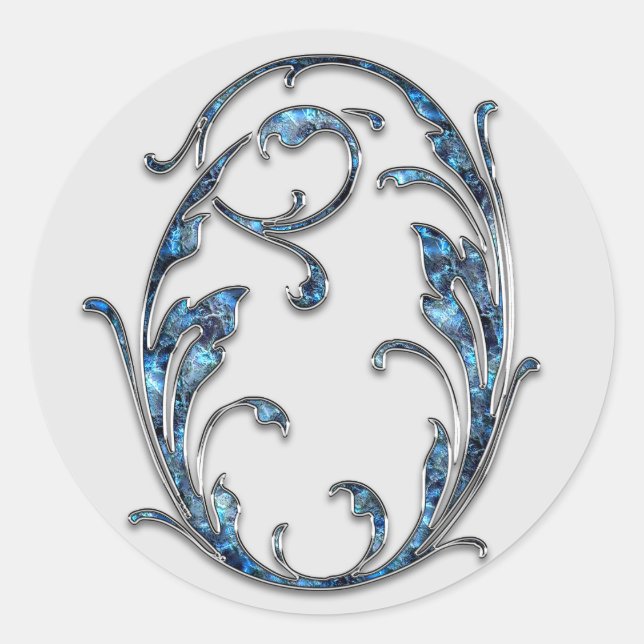 pegatinas O iniciales de monograma (Anverso)