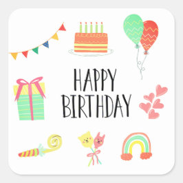 Pegatinas o sellos para sobres de cumpleaños