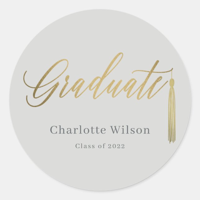 Pegatinas o Sellos para sobres de graduación del O (Anverso)