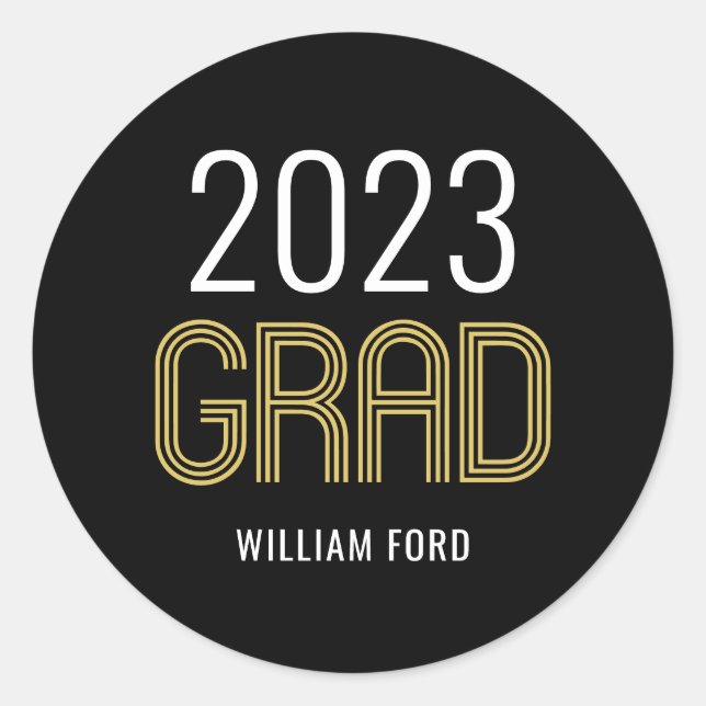 Pegatinas o Sellos para sobres de Graduación Groov (Anverso)