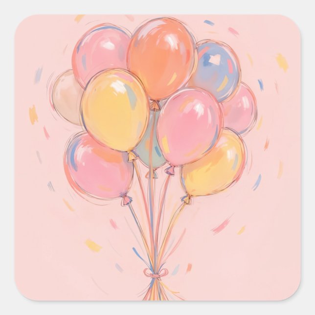 Pegatinas o sellos para sobres del pastel de cumpl (Anverso)