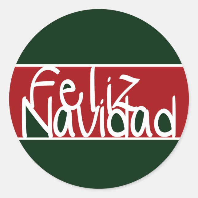 Pegatinas o Sellos para sobres Feliz Navidad (Anverso)