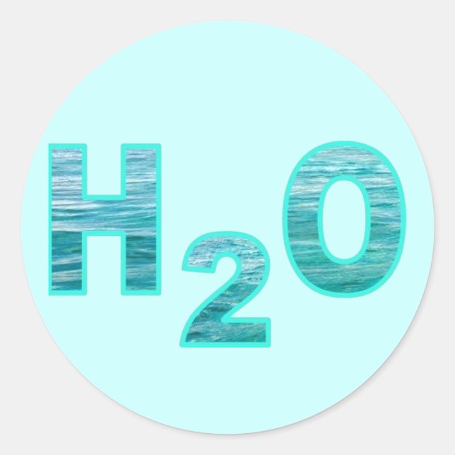 Pegatinas o sellos para sobres H2O (Anverso)