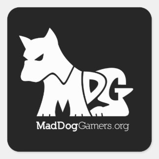 Pegatinas oficiales de MadDogGamers (logotipo blan