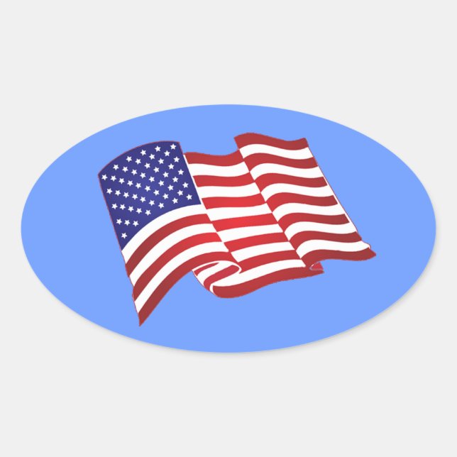 Pegatinas onduladores de bandera estadounidense (Anverso)