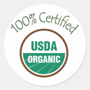 pegatinas orgánicos de USDA 100% certificados