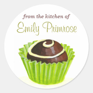 Pegatinas originales de la trufa de chocolate del