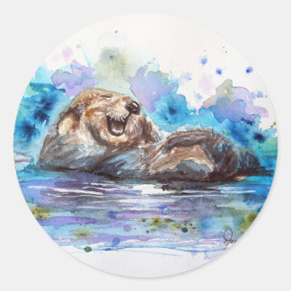 Pegatinas Otter de color de agua