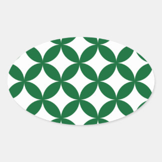 Pegatinas ovaladas Green Shippo