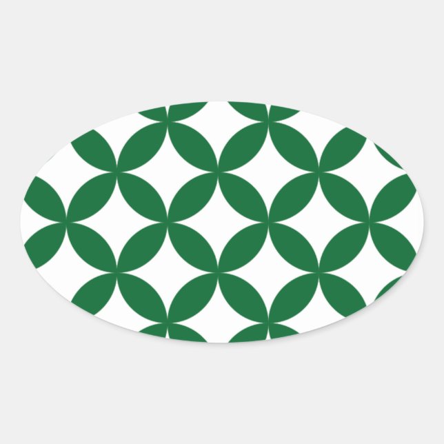 Pegatinas ovaladas Green Shippo (Anverso)