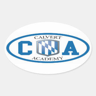 Pegatinas ovales de la academia de Calvert (fije