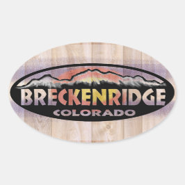 Pegatinas ovales de la bandera de Breckenridge Col