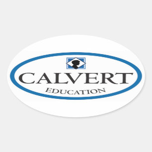 Pegatinas ovales de la educación de Calvert (fije