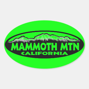 pegatinas ovales de Mammoth Mountain California