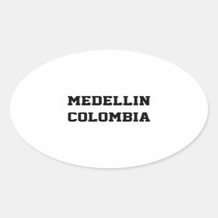 Pegatinas ovales de Medellín Colombia