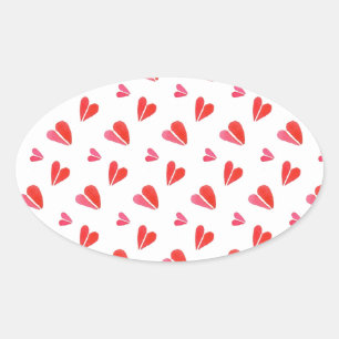 PEGATINAS ÓVALOS DE MINI CORAZONES