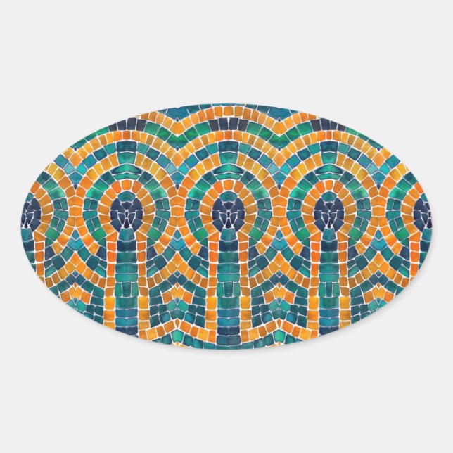 PEGATINAS Óvalos MOSAICOS DE ORO ICONS (Anverso)