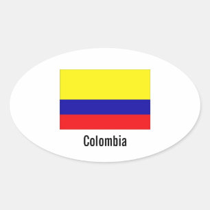 Pegatinas óvulos de la bandera de Colombia