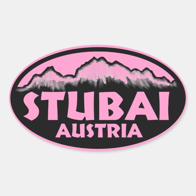 Pegatinas óvulos rosados de Stubai Austria (Anverso)