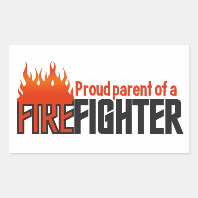 Pegatinas padres de bomberos, personalizable (Anverso)