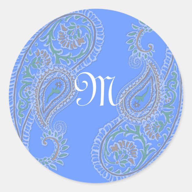 Pegatinas Paisley Blue (Anverso)