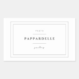 Pegatinas Pappardelle Pasta Food Label