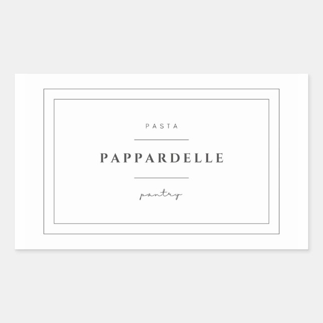 Pegatinas Pappardelle Pasta Food Label (Anverso)