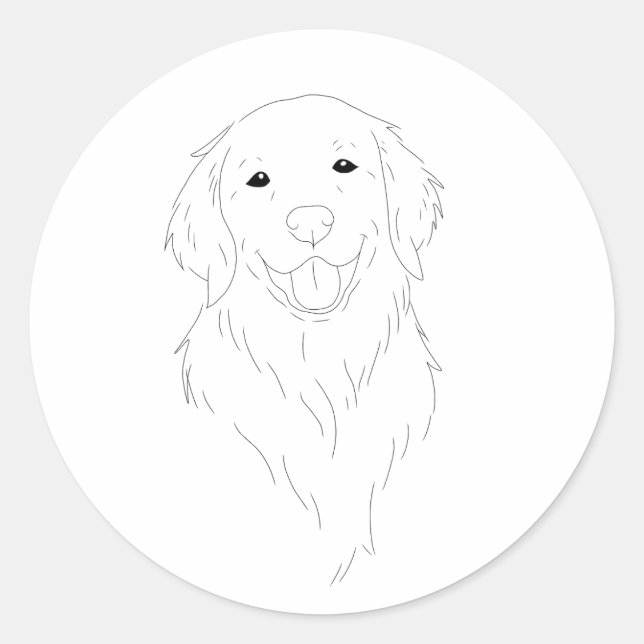 Pegatinas para amantes de Golden retriever (Anverso)