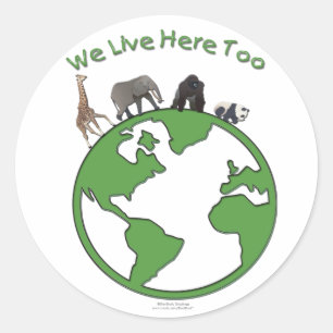 Pegatinas para animales de la Tierra