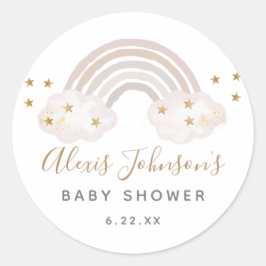 Pegatinas para Baby Shower Arcoíris Boho