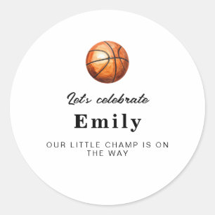 Pegatinas para Baby Shower de Baloncesto