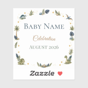 Pegatinas para Baby Shower de Dinosaurio   Favorit