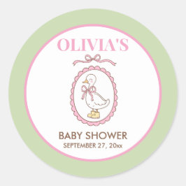 Pegatinas para Baby Shower de Pink Goose | Persona