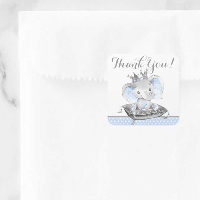 Pegatinas para Baby Shower de Príncipe Elefante Ni (Cute elephant prince any use stickers. You can change the text as needed.)