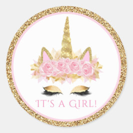 Pegatinas para Baby Shower de Unicornio