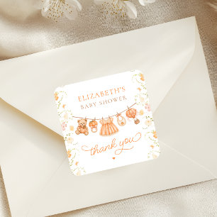 Pegatinas para Baby Shower Little Pumpkin Wildflow