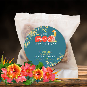 Pegatinas para Baby Shower Mom-osa