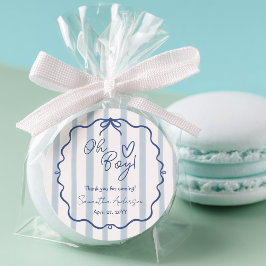 Pegatinas para Baby Shower Oh Boy Lindas Modernas 
