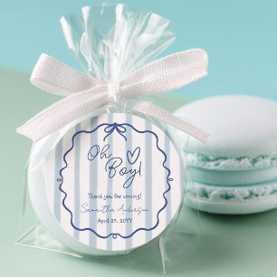 Pegatinas para Baby Shower Oh Boy Lindas Modernas 