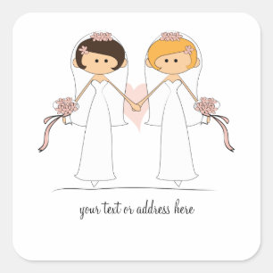 Pegatinas para bodas de novias y novias