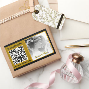 Pegatinas para bodas modernas, código QR, foto, ne