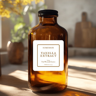 Pegatinas para botellas de extracto de vainilla ca