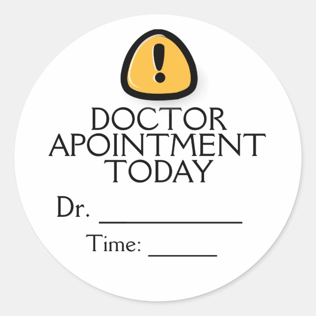 Pegatinas para calendario de citas médicas (Anverso)