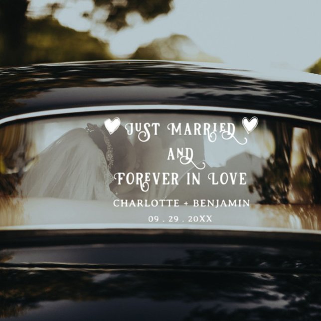 Pegatinas para coche de recién casados (Just Married Wedding Car Sticker)
