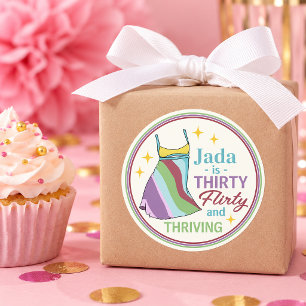 Pegatinas para cumpleaños 30, treinta divertidas y